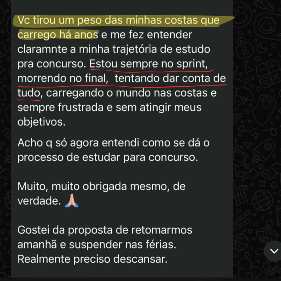 Depoimento de aluna